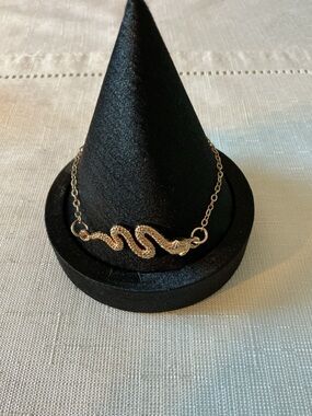 Snake Charm Gold Tone Bracelet